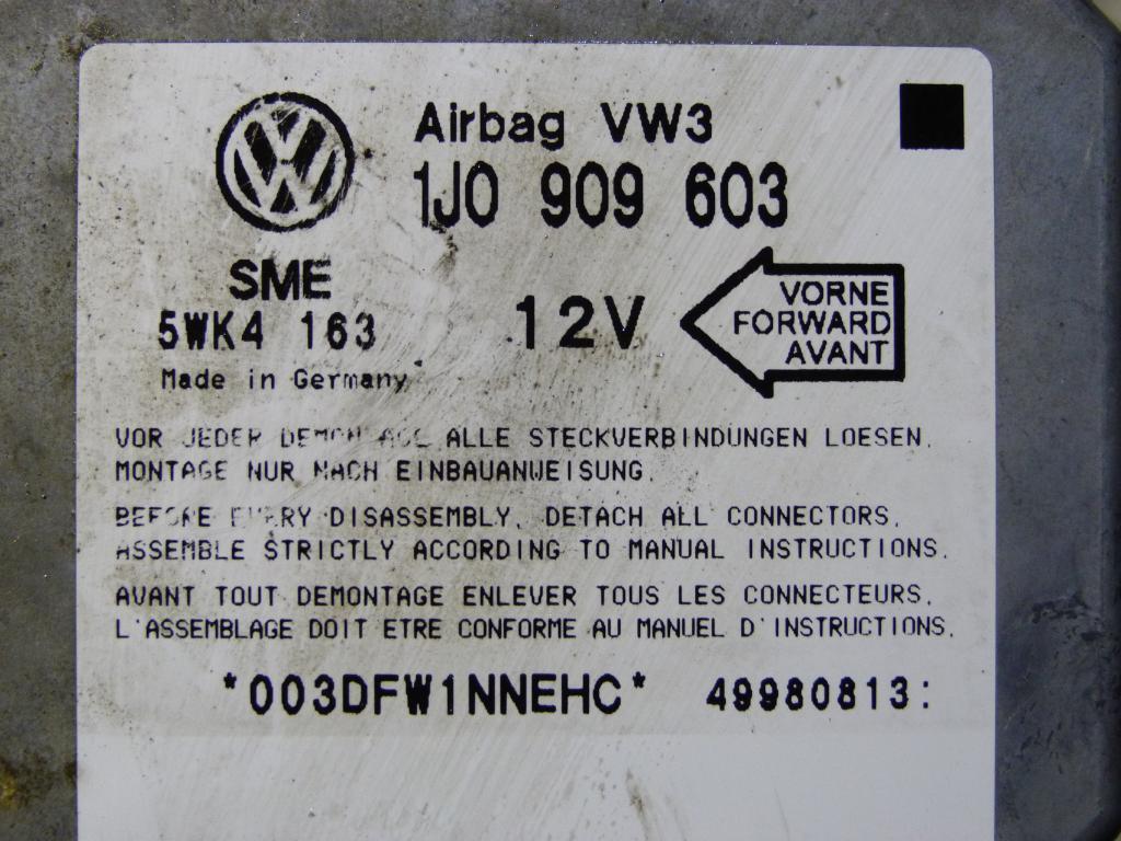 Riadiaca jednotka airbagov VW, Seat, Škoda, Audi 1j0909603, 5wk4163