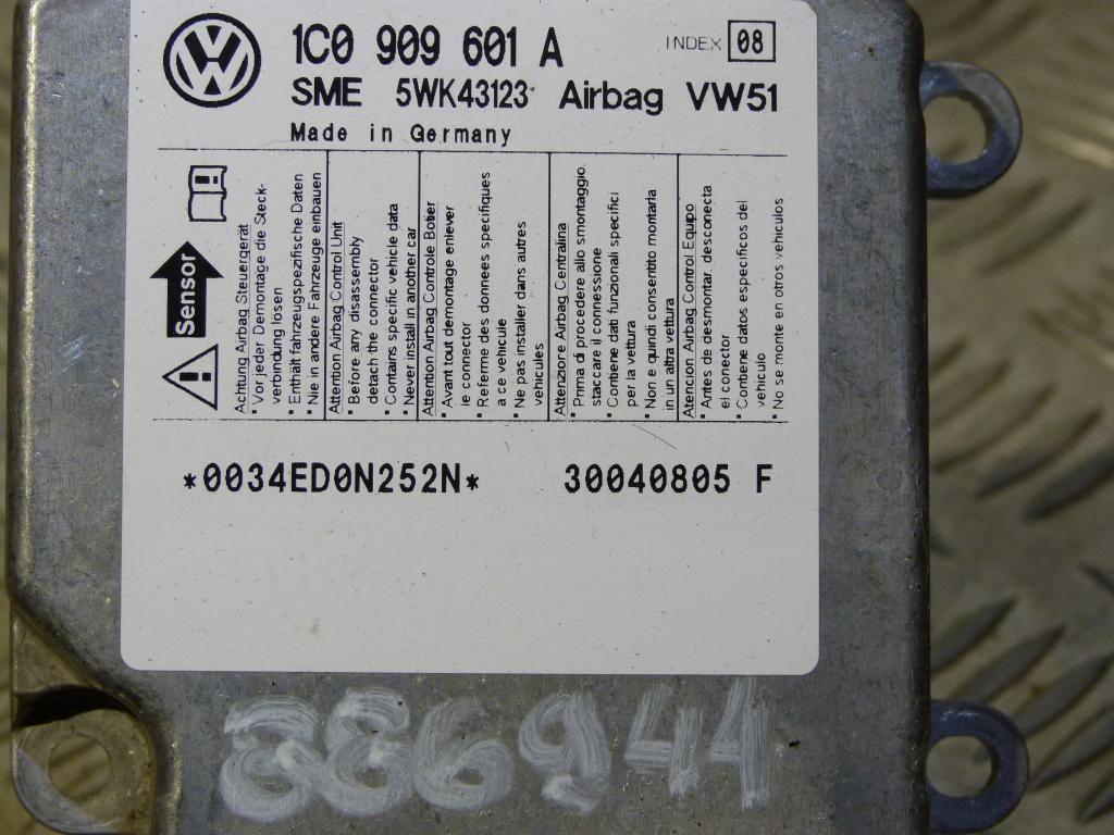 Riadiaca jednotka (modul) airbagov Seat Ibiza, Arosa, Škoda Fabia, VW Polo 1c0909601a, 5wk43123