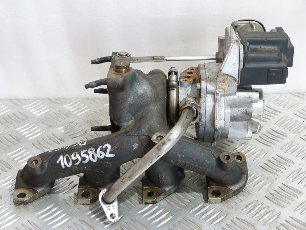 Turbodúchadlo Audi A1, A3, Seat Altea, Leon, Ibiza IV, Toledo IV, Škoda Octavia II, Fabia II, Roomster, Yeti, Rapid, VW Caddy III, Polo, Golf VI, Touran 1,2TSI 63kW, 77kW 03F145701K, (poškodený konektor regulácie turba, poškodená príruba hadice, turbo OK)