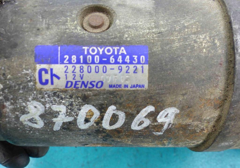 štartér Toyota Corolla E12 22800-9221 , 28100-64430