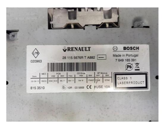 RADIO  RENAULT LAGUNA III