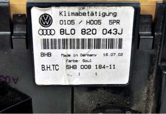AUDI A3 8L LIFT Panel CLIMATRONIC