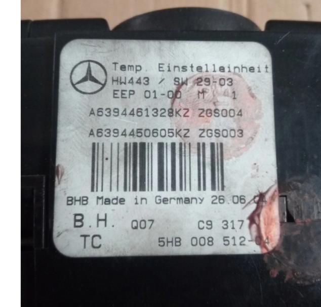 Panel klíma klímatizácie kúrenia MERCEDES VITO VIANO 639