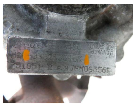 turbo VW GOLF V 1.9 TDI PD 038253016K BXE