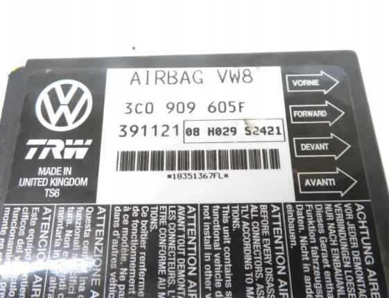 Modul airbag VW PASSAT B6  3C0909605F