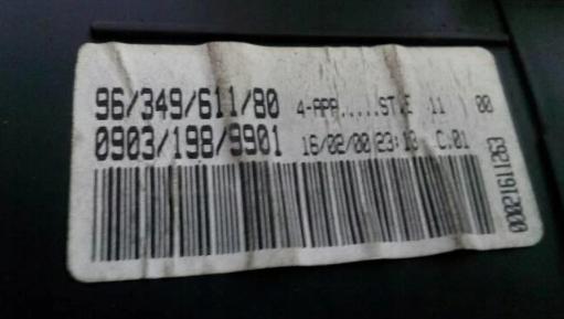 Přístrojová deska Peugeot 206 1,4B 2000r.: 9634961180