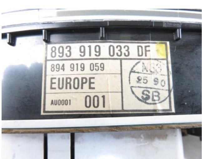 Prístrojovka AUDI 80 893919033DF