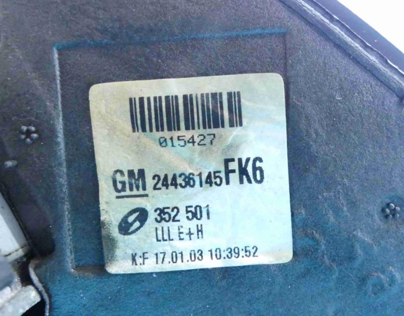 zrkadlo ľavé Opel Vectra dti 2003r.,: HB,: 5d, Kod: - čierny manual, 5b, climatronic hydraulicko-elektrický,: disk,: 4x elektrické ABS, EU