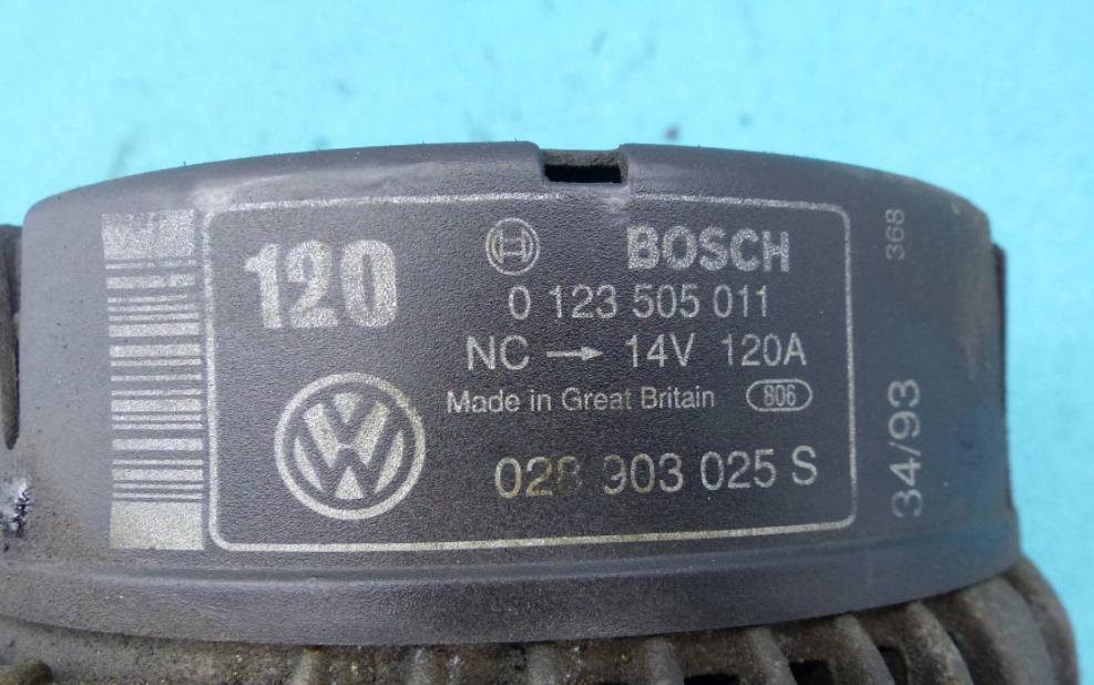 Alternator Vw Transporter T4 2.4d   HB,: 3d, Kod: -  manual, 5b, hydraul. bubon,: ručne vyrobené ,: EU