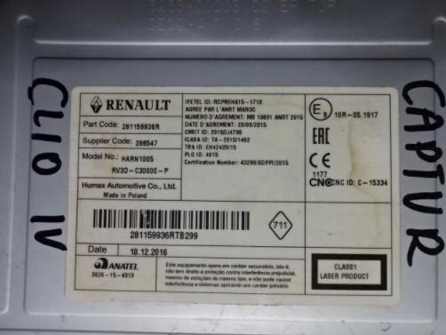Dislpej RADIO RENAULT CLIO IV