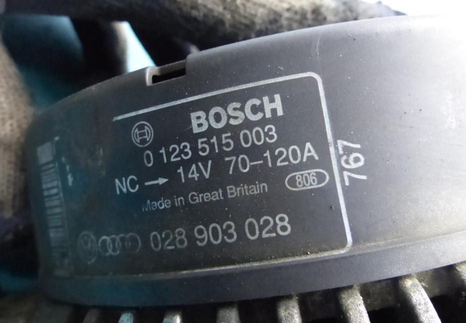 Alternator 0123515003, 028903028 Audi A6 C5 .9 tdi  1997r.,: sedan, 4d