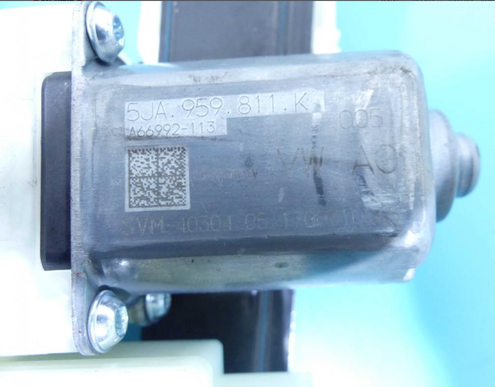 mechanizmus okná predné ľavý 5JA959811K: 6pin Škoda Fabia III 1.4 tdi 105KM,:  kombi, 5d
