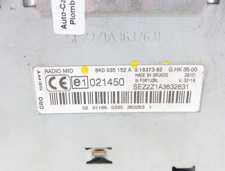 RADIO Modul SEAT IBIZA II 6K0035152A
