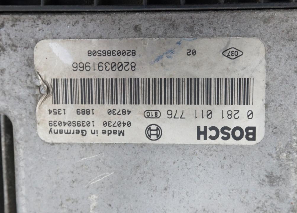 RENAULT Riadiaca jednotka riadiaca jednotka 0281011776 8200391966