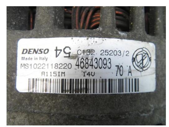 Alternátor FIAT PUNTO II 1.2 46843093