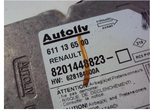 senzor airbag RENAULT MASTER III 2010-  8201448823