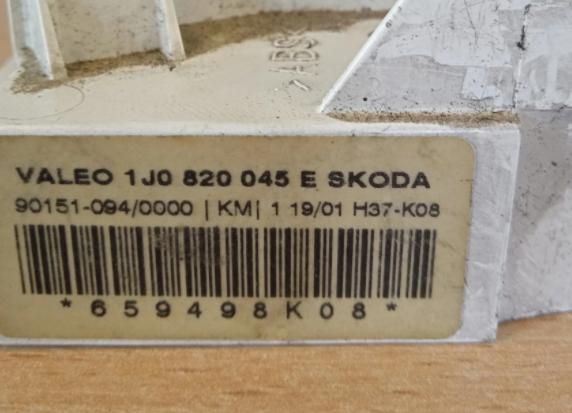 SKODA OCTAVIA I Panel klimatizace 1J0820045E
