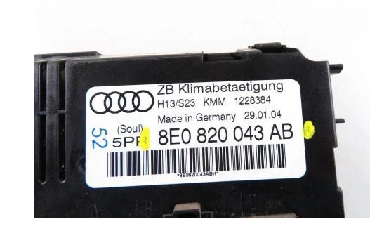KLIMATRONIK AUDI A4 B6 8E0820043AB