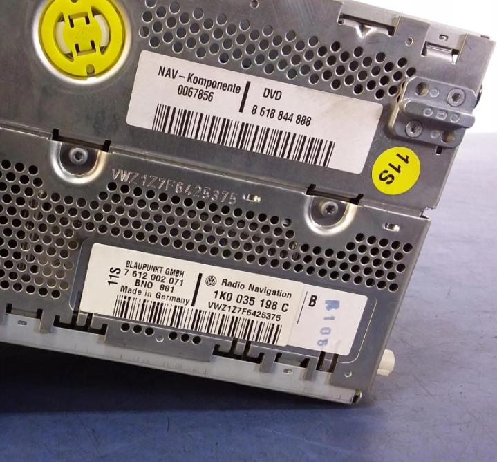 VW PASSAT B6 RADIO Navigácia 1K0035198C