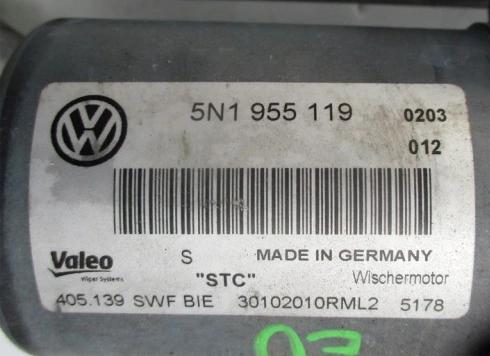 VW TIGUAN 1 I 07- Mechanizmus stierače