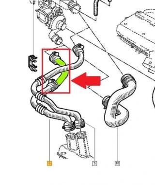 Rúrka Turbo intercoolera RENAULT SCENIC 1,9 DCi 8200065740