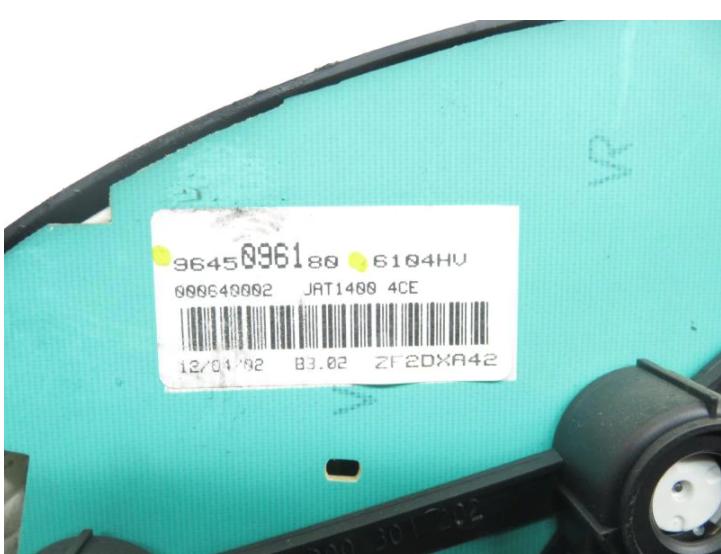 Prístrojovka PEUGEOT 206 1998-2003-2012 9645096180