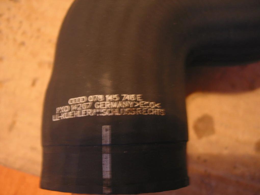 Rúra hadica intercoolera AUDI A4 A6  078145746E