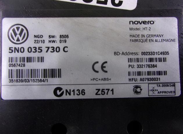 PASSAT B6 Modul Riadiaca jednotka BLUETOOTH