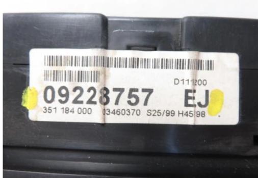 Prístrojovka OPEL ZAFIRA A 2.0 DTI 16V 09228757EJ