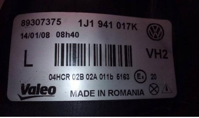svetlo: ľavé predná  VOLKSWAGEN GOLF IV