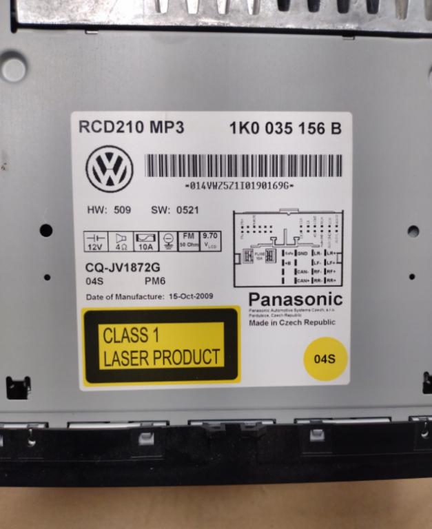 VW GOLF VI - Radio CD 1K0035156B