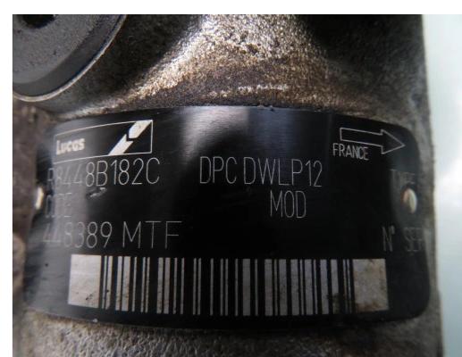 Pumpa vstrekovacia PEUGEOT 206 1.9 D R8448B182C