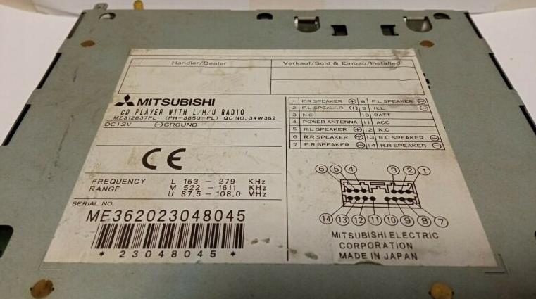 Autorádio MITSUBISHI CD MZ312637PL