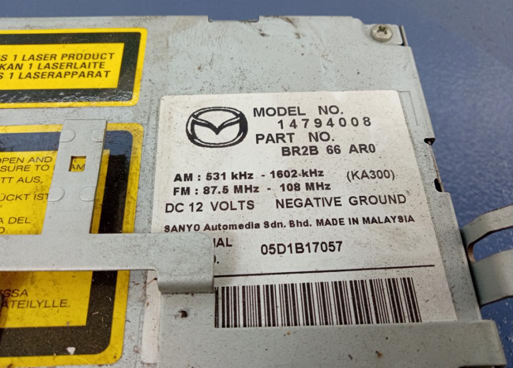 MAZDA 3 I BK RADIO CD BR2B66AR0 14794008