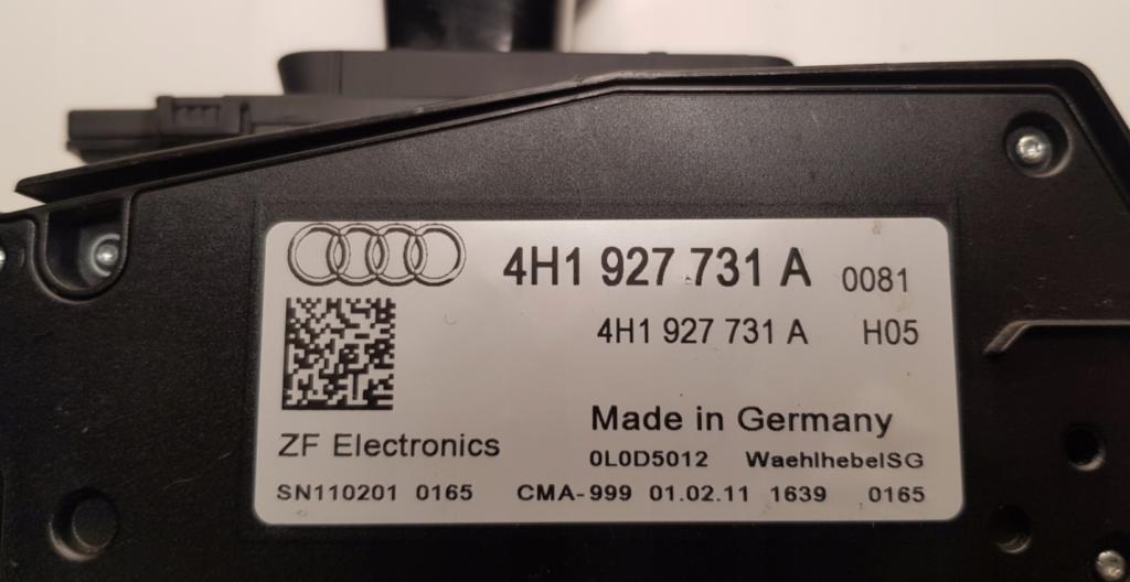 kulisa prevodovky AUDI A8 NR. KAT. 4H1927731A