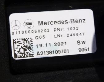 Roleta kufra MERCEDES E 213 W213: Combi  A2138109701
