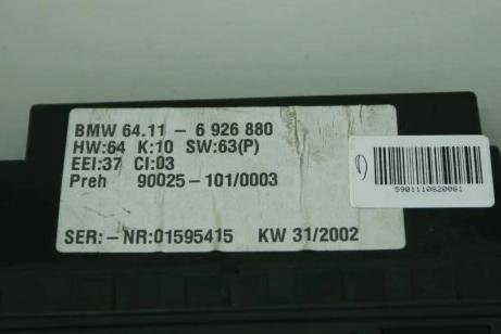 BMW E53 X5 6926880 panel klimatizácie kúrenia