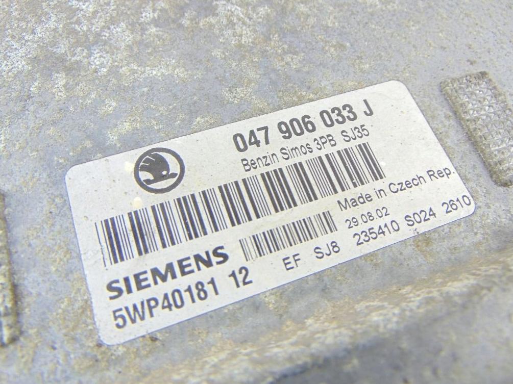 riadiaca jednotka-modul: Skoda FABIA I 6Y 1.4MPI 047906033J 5WP4018112