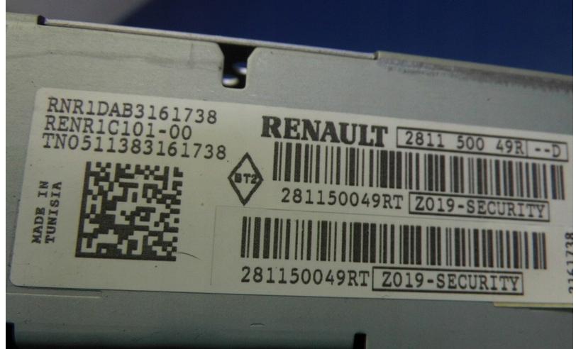 RADIO továrnsky 281150049R RENAULT KANGOO II