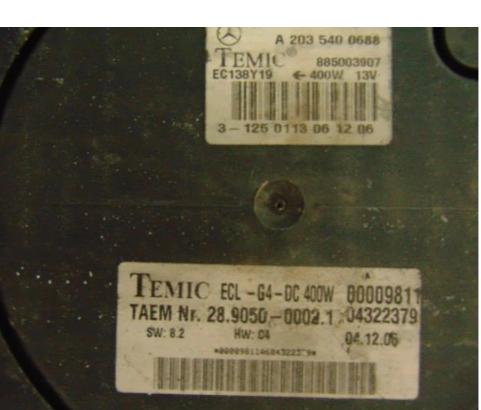 Ventilátor chladiča MERCEDES W203 2.2 CDI A2035001593