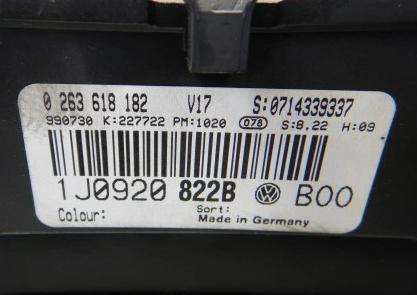prístrojovka/ budíky VW Golf IV 97-03 1,9 TDI BORA 1J0920822B