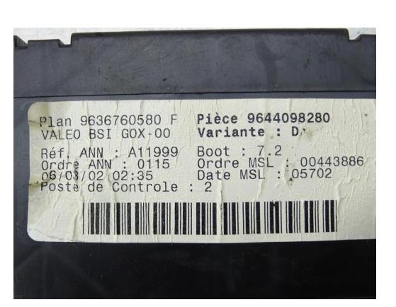 Modul BSI PEUGEOT 307 2.0HDI 9644098280
