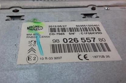 PEUGEOT 508 RADIO I Navigácia 9802655780