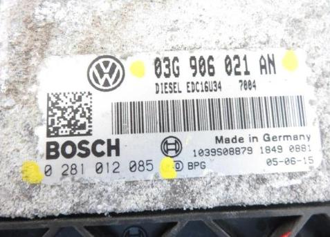 Riadiaca jednotka VW PASSAT B6 1.9 03G906021AN 0281012085