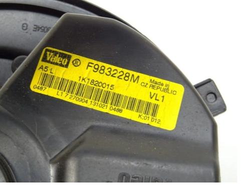 Ventilátor ventilátor kúrenia AUDI A3 8P 1K1820015