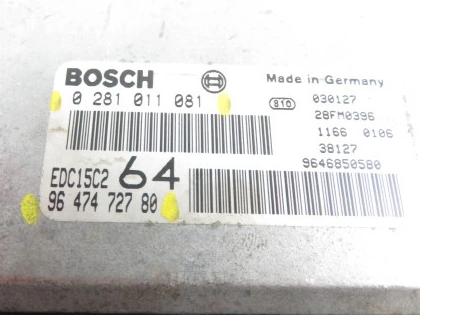 Riadiaca jednotka PEUGEOT 307 2.0 HDi 0281011081 9647472780