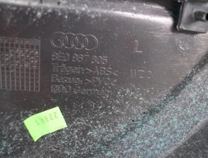 čalúnenie Dvere ľavy zad AUDI A4 B6