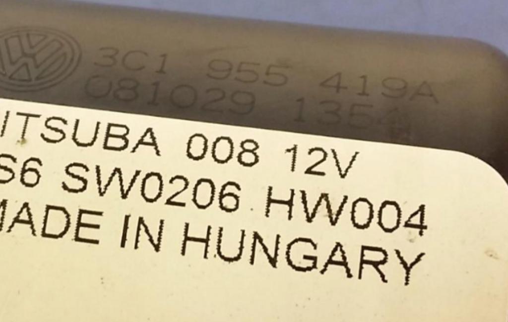 VW PASSAT B6 Mechanizmus stieračov predný 3C1955023E