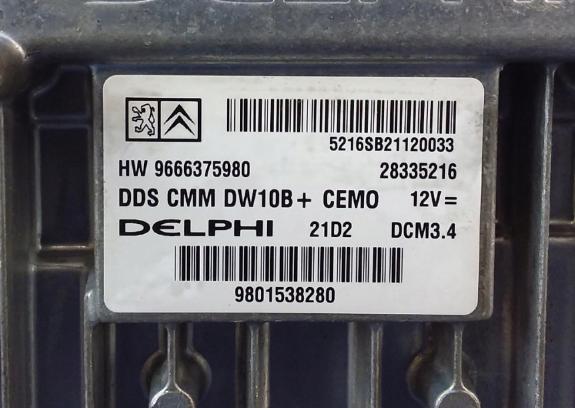 PEUGEOT 508 I Riadiaca jednotka Motor 9666375980