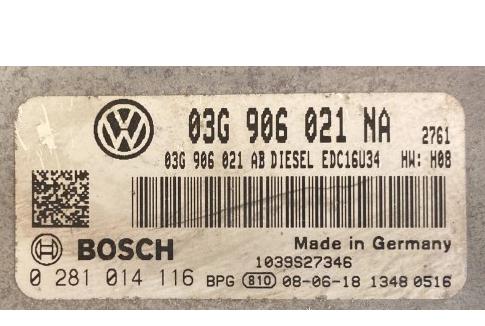 riadiaca jednotka Riadiaca jednotka Motor VW GOLF V 03G906021NA